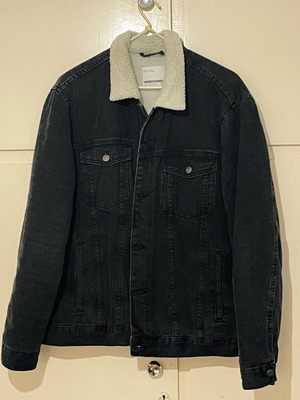 Denim jacket Bershka black XL like new