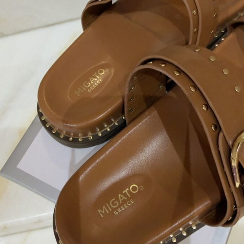 Migato Flatforms like new, size 40, brown sandals
