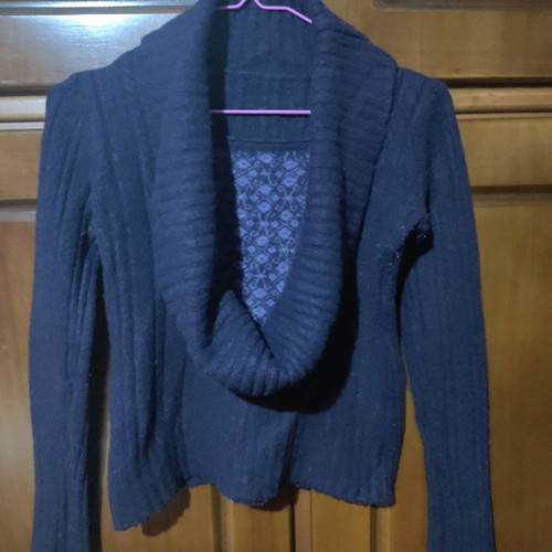 Winter blouse purple with collar, size L-XL