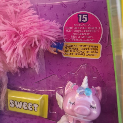 Mattel Barbie GRN28 Extra Fluffy Pink Jacket with Unicorn Big new