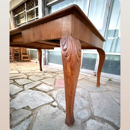 Extendable solid wood table refurbished over 2.20m length