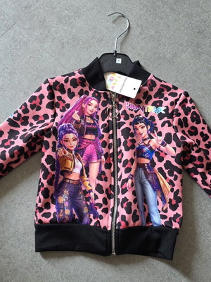 KPop Demon Hunters Huntr/X Jacket Size 134/140 New Pink Black