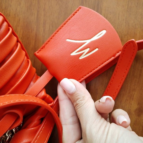Manila Grace Jasmine Petit Plisse bag like new, orange