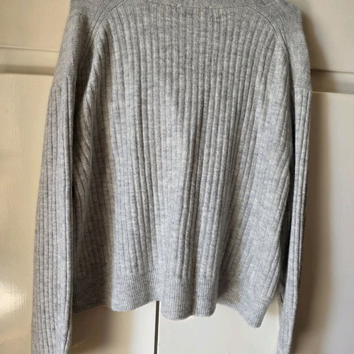 Wool cardigan gray XL ofelia new with buttons warm