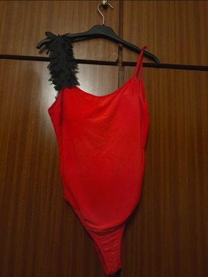 One-piece swimsuit like new, red, size S