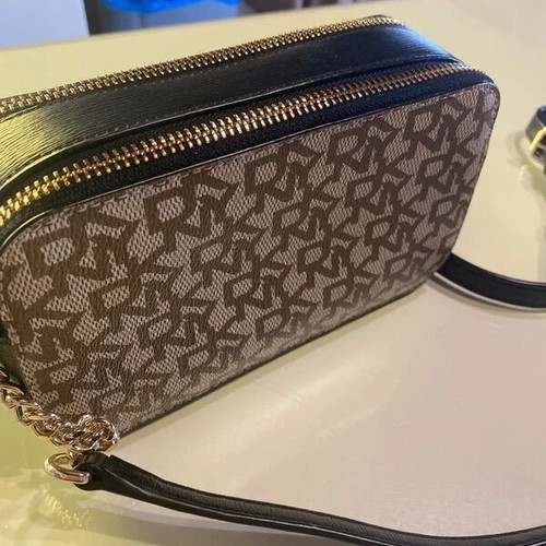 DKNY Bryant Logo crossbody bag new, black and beige