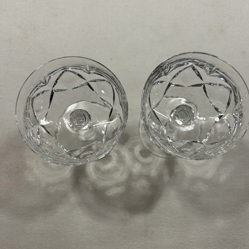 Vintage crystal coupe glasses set of 2, like new