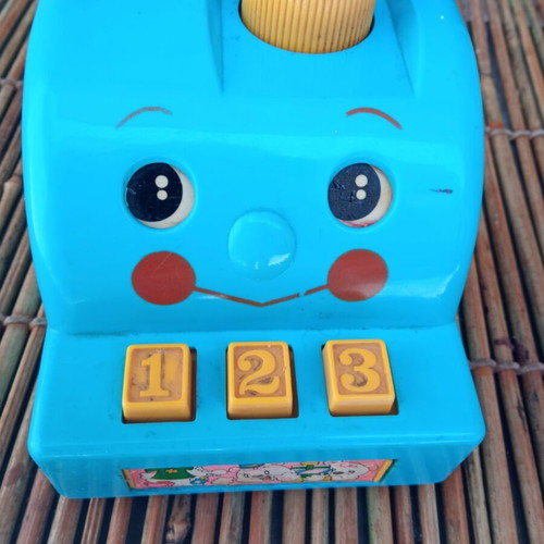 Vintage Sankyo Japan Toy Cash Register used, good condition