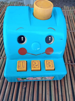 Vintage Sankyo Japan Toy Cash Register used, good condition