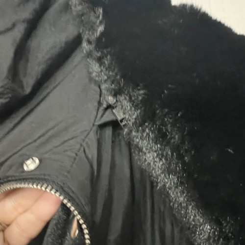Bsb down jacket asymmetrical like new, black