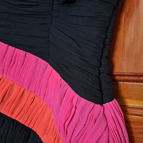 Lipsy London Y2K Colorblock Ruched Mini Party Dress, UK 10