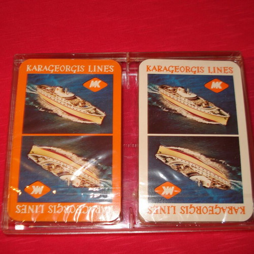 Karageorgis Lines collectible playing cards like new, made in West Germany