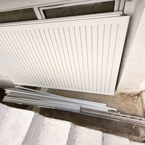 Europa 100 balcony door like new with double glazing, shutters, and accessories