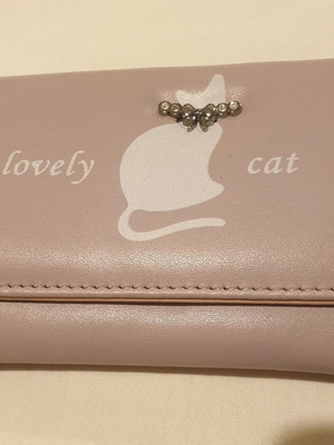 Wallet like new, gray beige lilac color