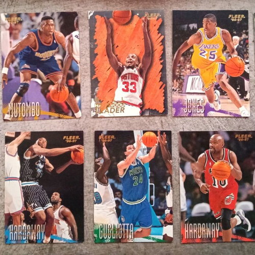 NBA Fleer 96-97 cards used, bulk set of 38