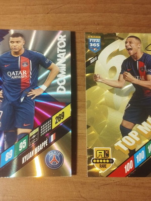 Panini Adrenalyn 2024 Mbappe Top Master and Dominator cards