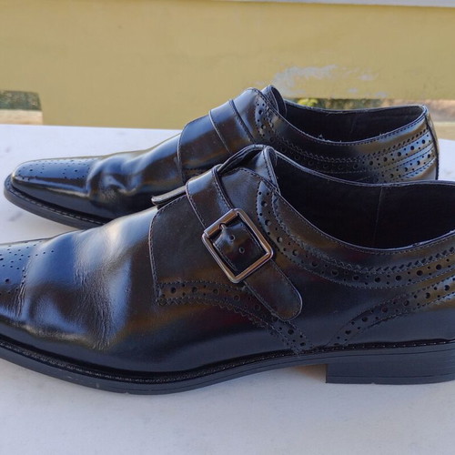 Stacy Adams men's casual strap shoes used, size 48, black