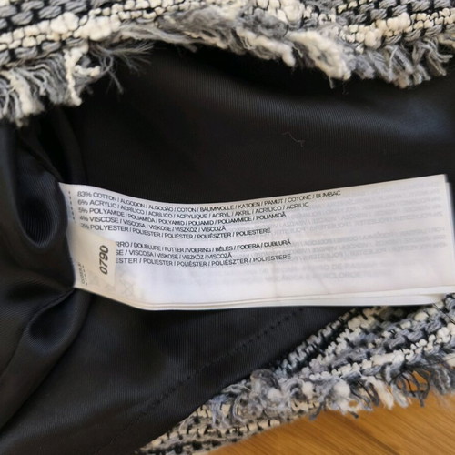Tweed skirt and blouse set Mango suit like new, black and gray