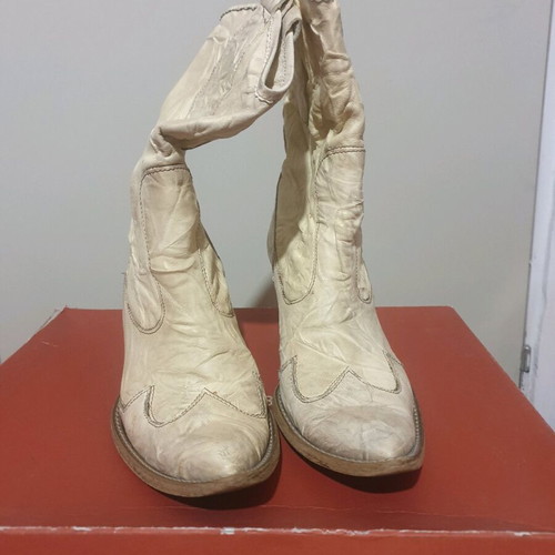 Shoe Bizz cowboy boots used, beige, size 38