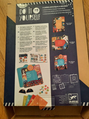 Djeco craft kit with 2 photo frames like new