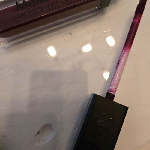 Matte Me Sleek Lipstick used, bordeaux matte lipstick
