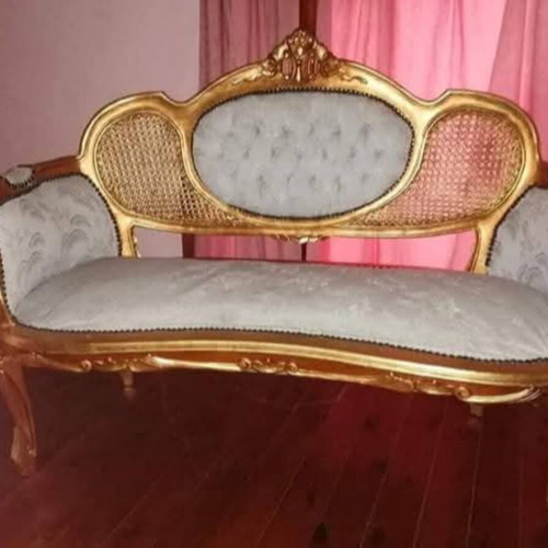 Gold antique living room set with sofa and two chairs