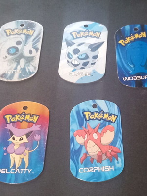 Pokemon metal tags, set of 5