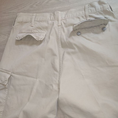Harley-Davidson vintage canvas cargo shorts beige khaki, like new