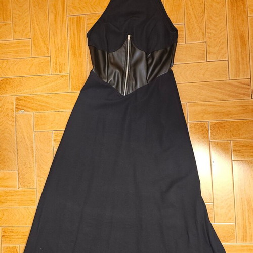 Katy Perry dress black with leather waist, new size M/L
