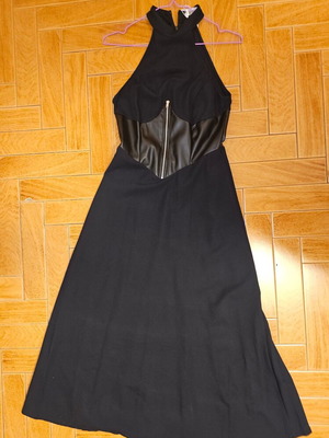 Katy Perry dress black with leather waist, new size M/L