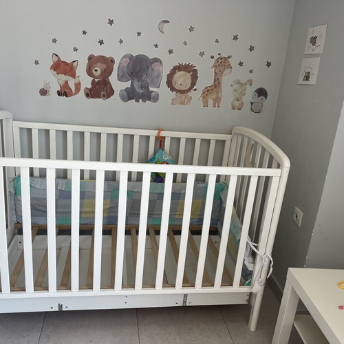 Baby cot 1.35x0.7 m with mattress used