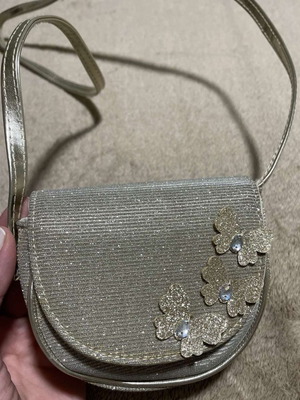 Monsoon Angels kids crossbody bag like new with gold glitter