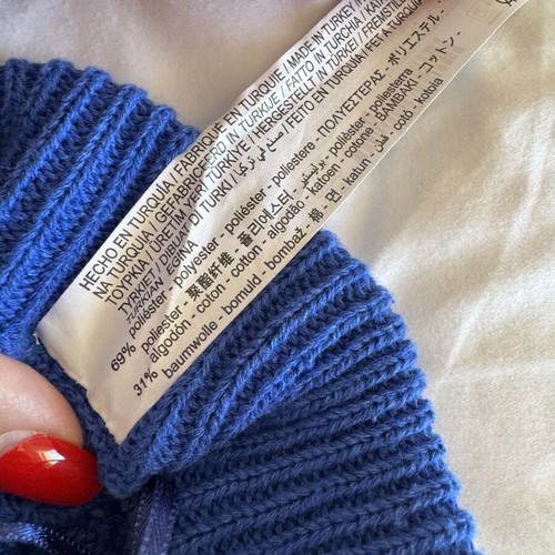 Stradivarius knitted women's pants XS, royal blue, new