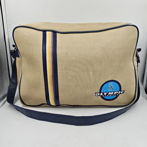 Olympic Airways Shoulder Bag used, beige