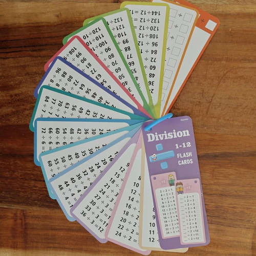 Flash Cards Division 1–12 new set with markers
