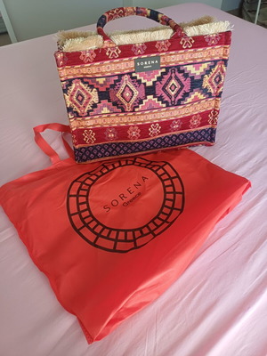 Τσάντα χειρός Sorena Handmade πολύχρωμη καινούργια με dust bag