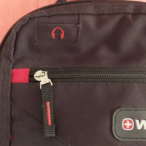 Wenger men's bag, black, multiple compartments