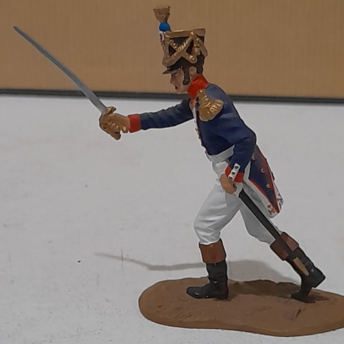 Lead soldier used, Napoleonic wars, hand-painted