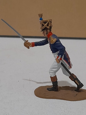 Lead soldier used, Napoleonic wars, hand-painted