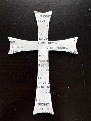 Cross stickers in silver rhinestone color new