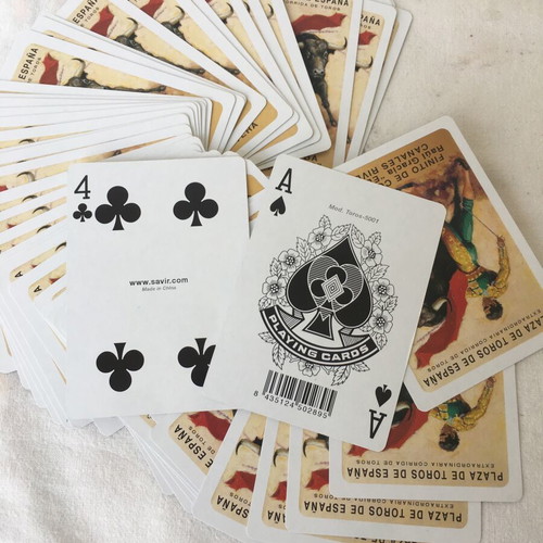 Playing cards Spanish excellent and Greek quite good, 54 cards each