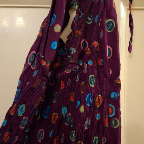 Summer dress Palme like new, purple with patterns