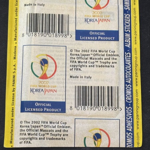 Panini 2002 FIFA World Cup sealed sticker pack