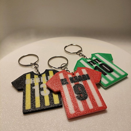3D printed keychain with football player name and number new