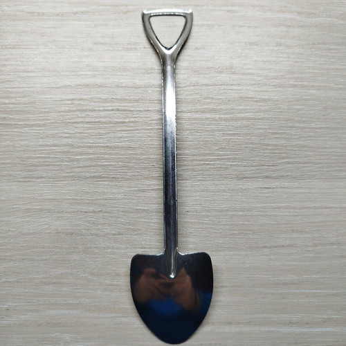 Dessert spoons new, set of 4, metal inox with shovel design