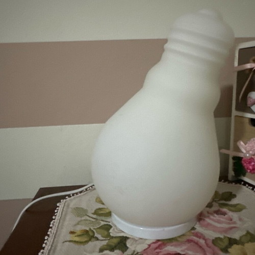 Table lamp lampshade globe like new, 26x19 cm, milky white