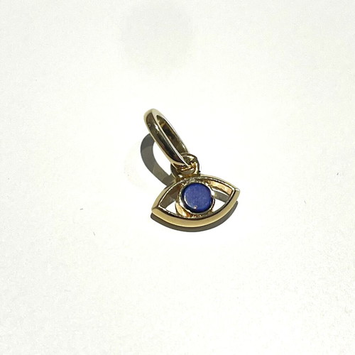 Pandora pendant with blue eye 14K gold plated, unused with packaging