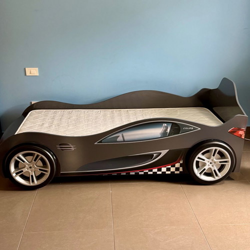 Children's Car Bed with Orthopedic Mattress like new