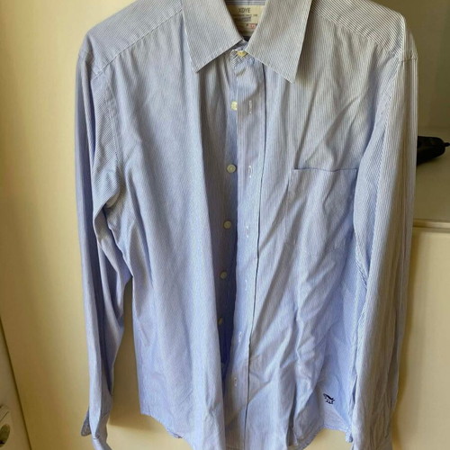 Xdye men's striped blue white shirt used, size M and L