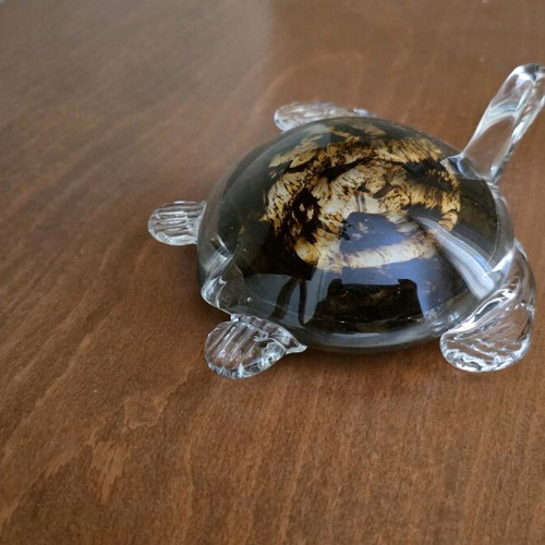 Glass decorative turtle like new